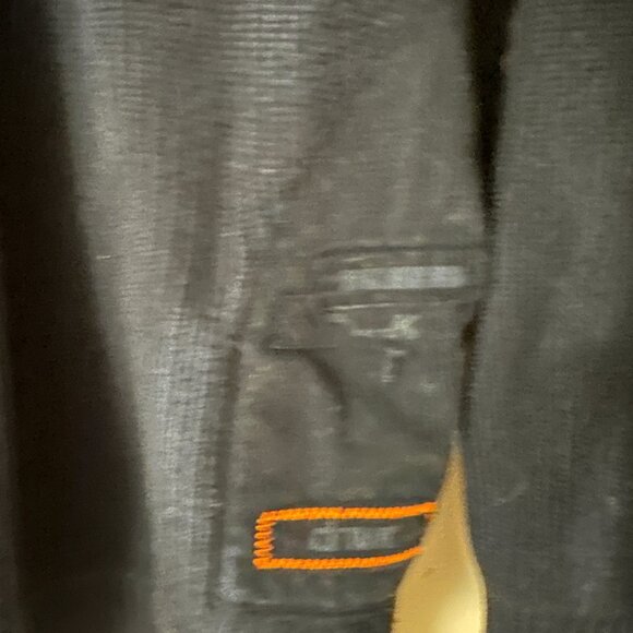 Zara Man DNWR Black Knit Sweater / Zip Pockets, Orange Stitching – Size Large L - Picture 3 of 6